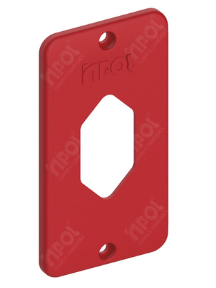 Tampa Pvc Tomada Hexagonal Vertical Vermelho Inpol Simecol