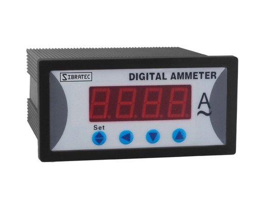 Amperímetro Digital 48x96mm 220vca com Saída de Alarme AOB294I-5K1 Sibratec