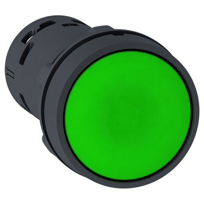 Botão Monobloco 22mm Plástico Verde 1NA XB7NA31 Schneider
