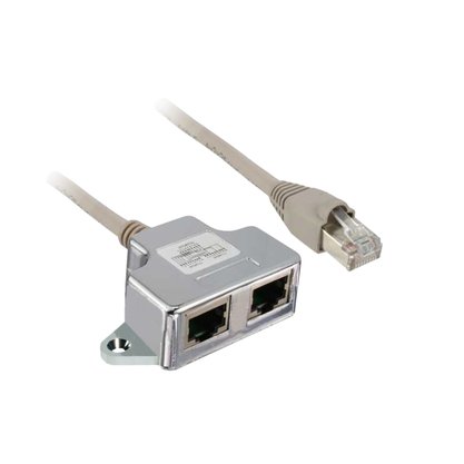 Cabo de 0,3m para Conexão Modbus 1 RJ45 Macho e 2 RJ45 Fêmea VW3A8306TF03 Schneider