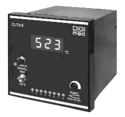 Indicador de Temperatura 220v para Sensor Tipo K 1200°C 9 Canais CLTV/9 Digimec