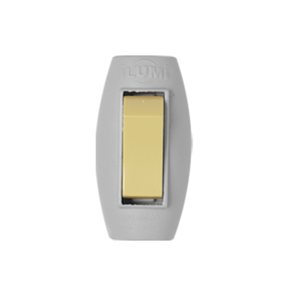 Interruptor Simples  Meio Cordão Tipo Pera Cinza 1649 Ilumi