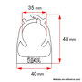 Abraçadeira para Eletroduto PVC 1” para Eletroduto Cinza 32 Inpol