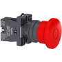 Botão 22mm Plástico Soco Emergência D40mm Empurrar Puxar Vermelho 1NF XA2ET42 Schneider