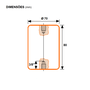 Isolador Epoxi para Barramento Tipo Paralelo Rosca 3/8” 70x80mm Engefuse