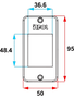 Tampa PVC 1/2” 3/4” 3 Teclas Vermelho 97 Inpol